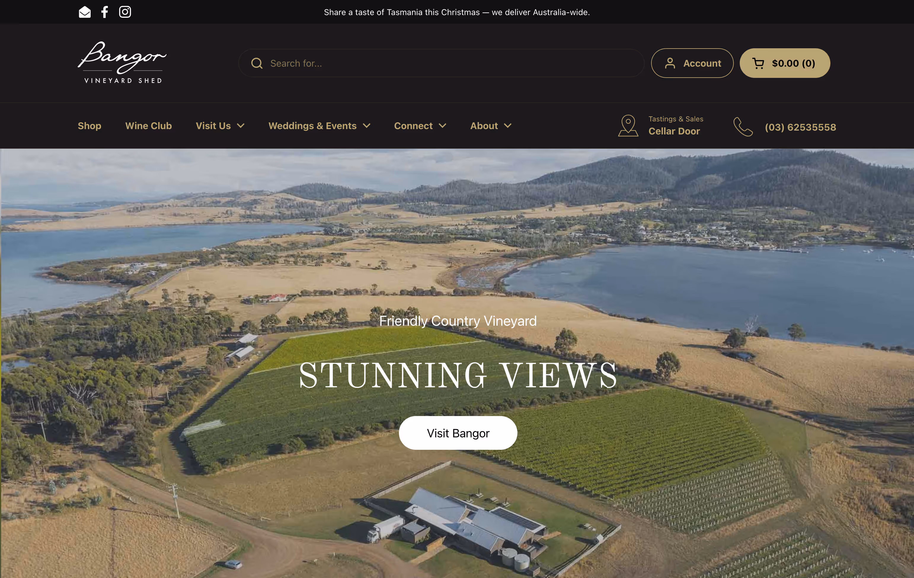 An image of Bangor's multi-faceted homepage circa late-2025